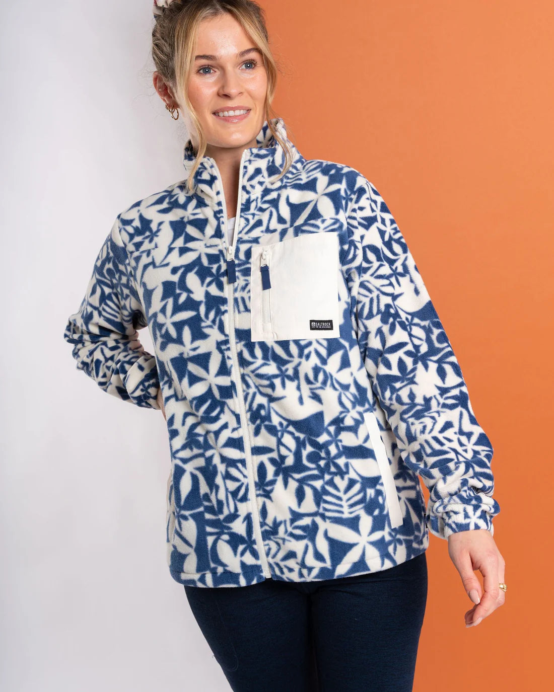 Saltrock Balance - Womens Recycled Micro Fleece - (Blue)