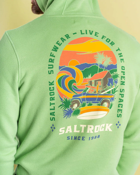 Saltrock Atlantic Adventure - Mens Pop Hoodie (Green)