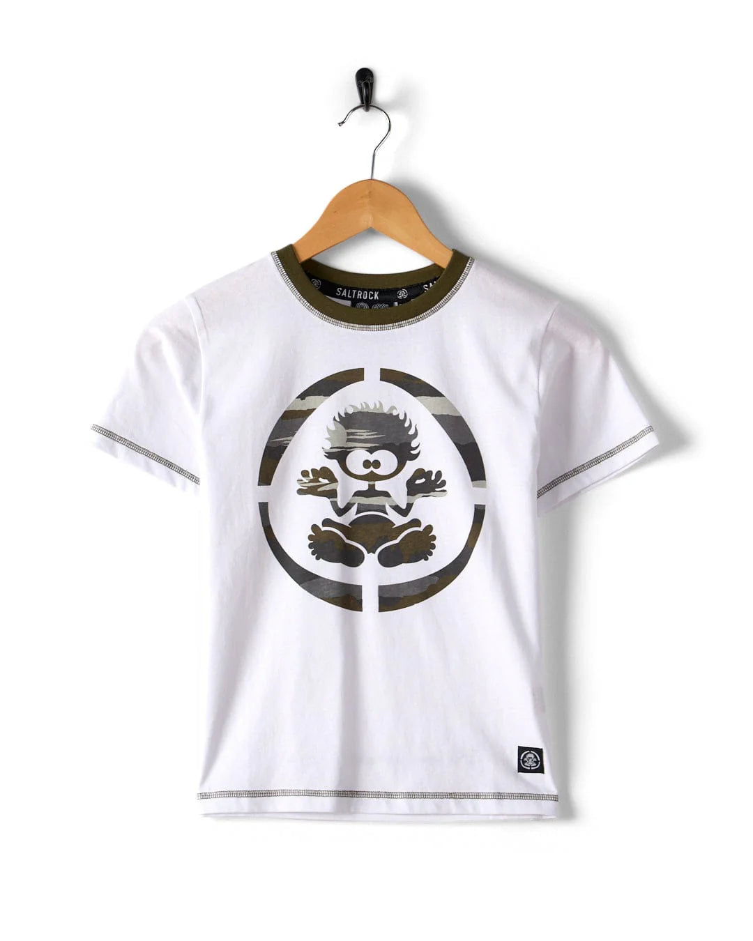 Saltrock Camo Stripe Tok - Kids T-Shirt (White)