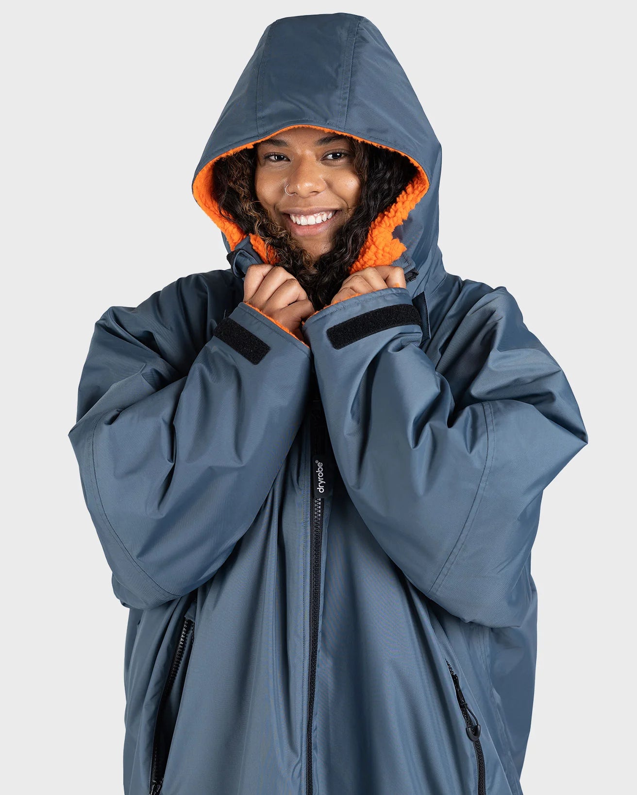 DryRobe Advance Long Sleeve Changing Robe (Dark Grey/ Orange)