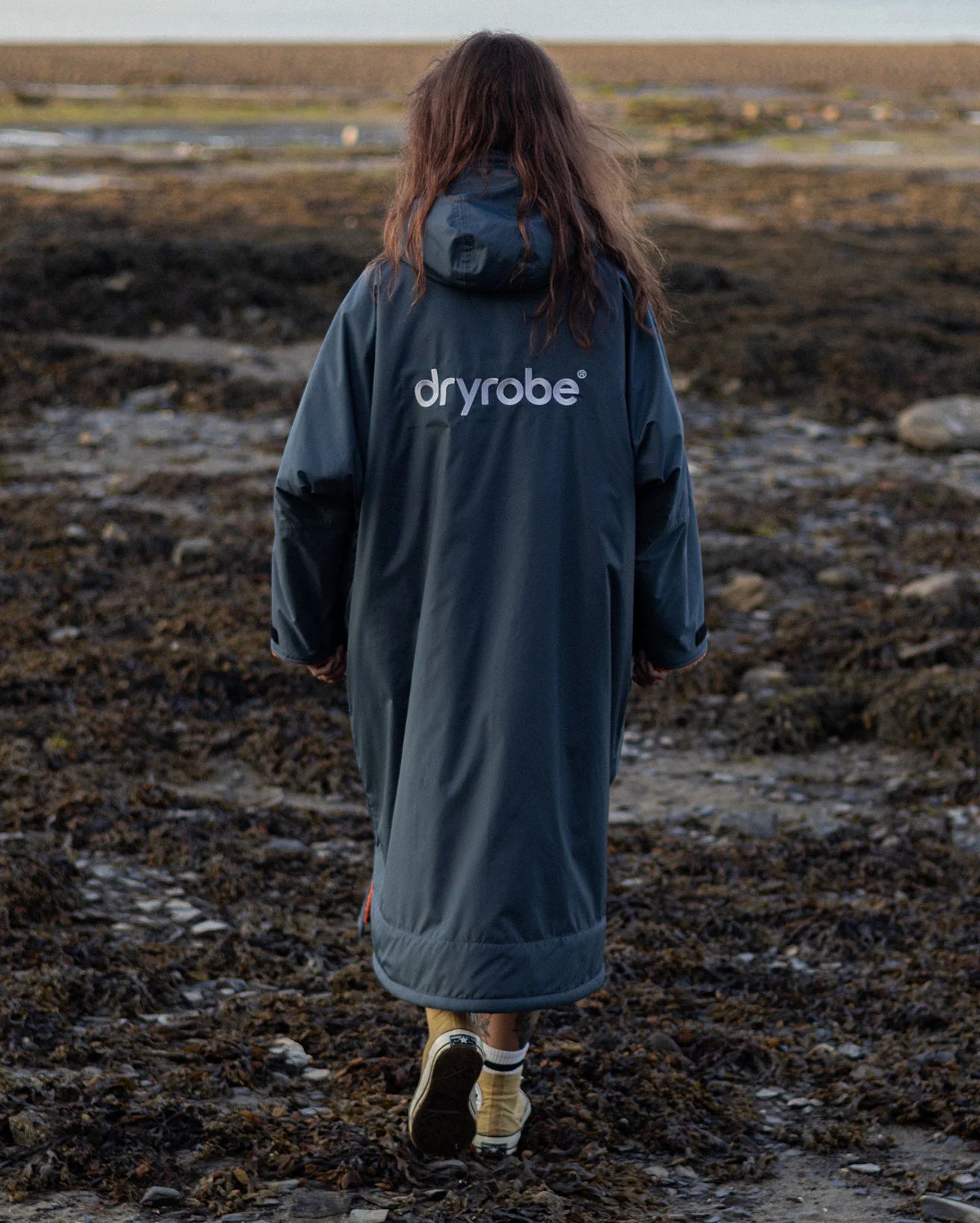 DryRobe Advance Long Sleeve Changing Robe (Dark Grey/ Orange)