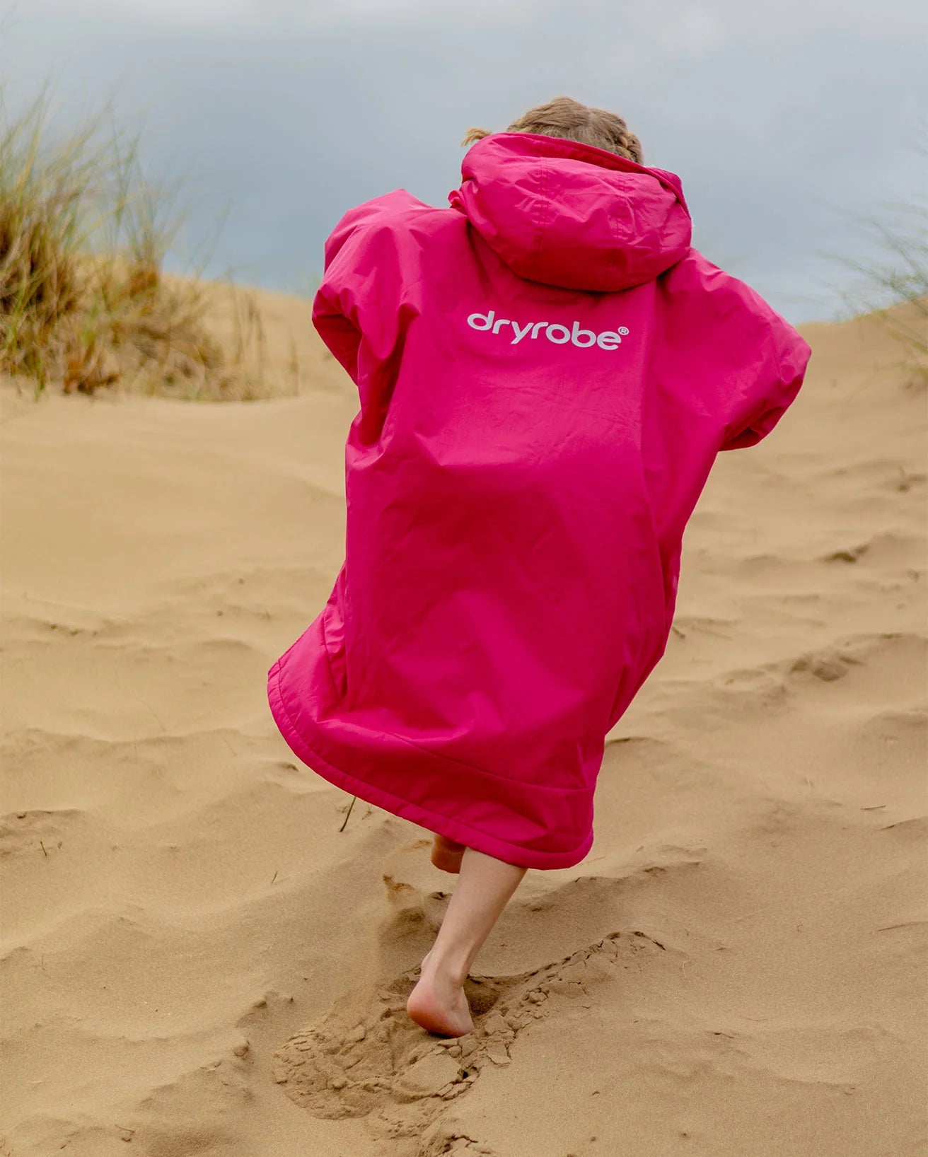 DryRobe Advance Long Sleeve Changing Robe Kids (Pink/Light Grey)