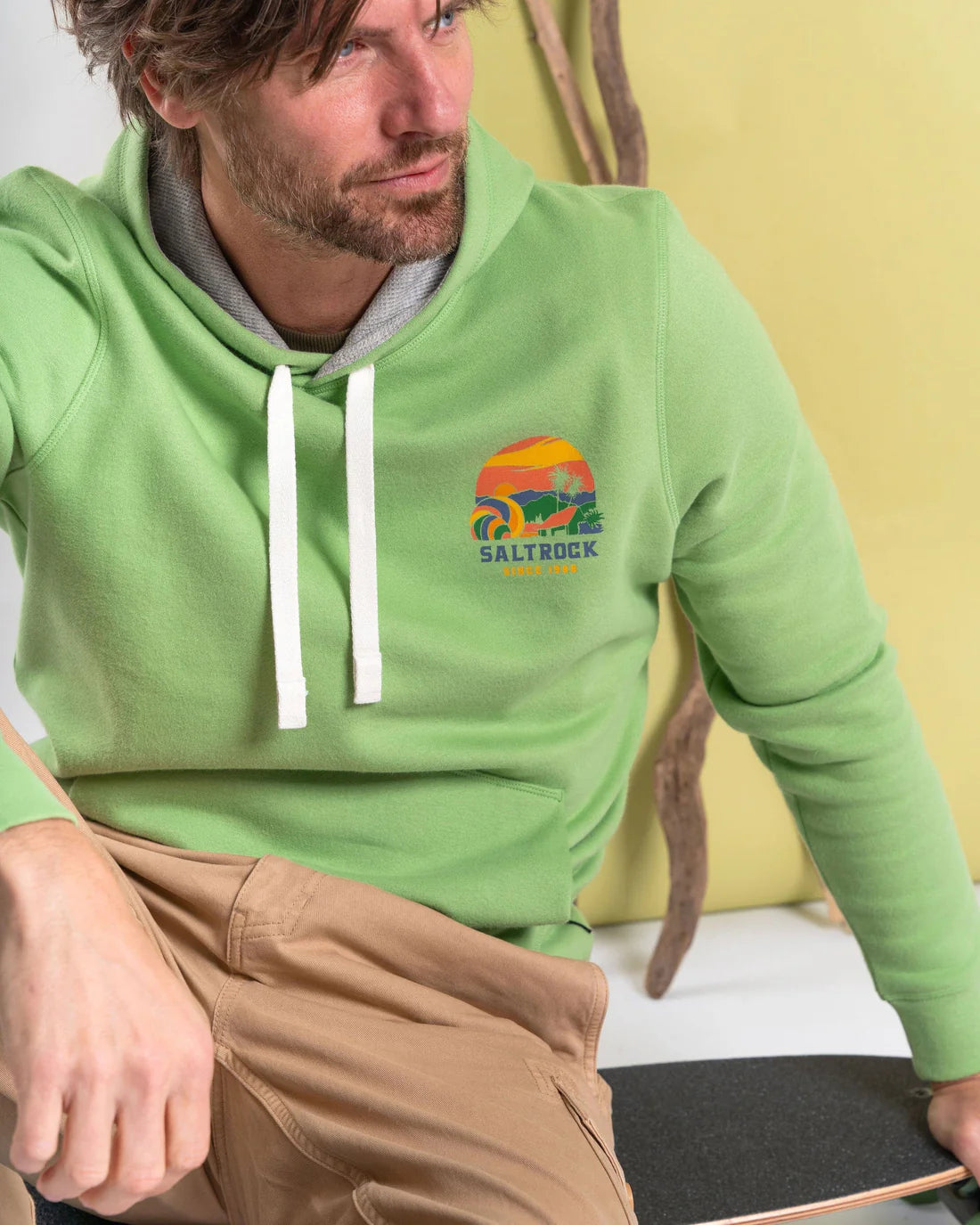 Saltrock Atlantic Adventure - Mens Pop Hoodie (Green)