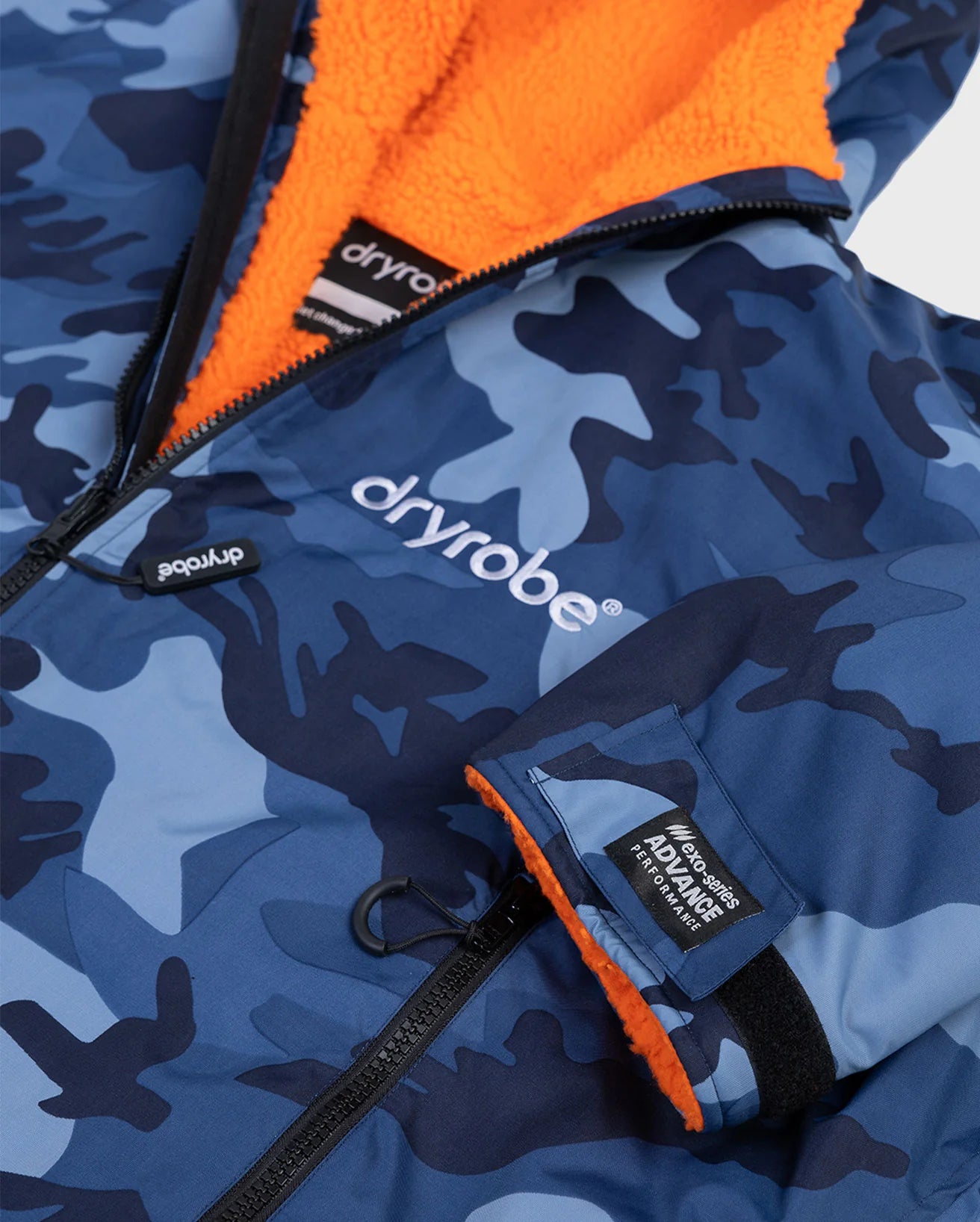 DryRobe Advance Long Sleeve Changing Robe Kids (Blue Orange Camo)
