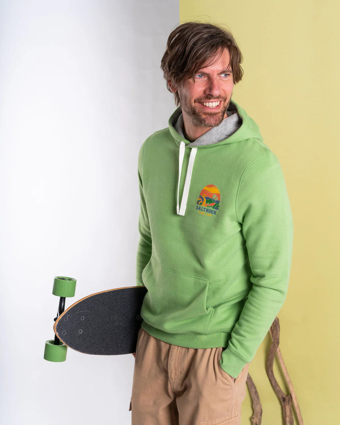 Saltrock Atlantic Adventure - Mens Pop Hoodie (Green)