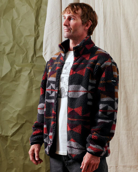 Saltrock Wye Aztec - Mens Recycled Fleece - Multi