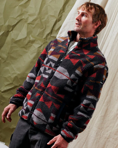 Saltrock Wye Aztec - Mens Recycled Fleece - Multi