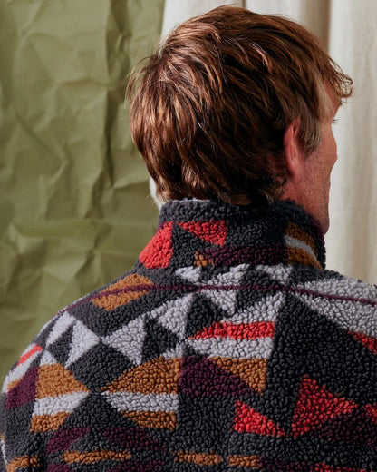 Saltrock Wye Aztec - Mens Recycled Fleece - Multi