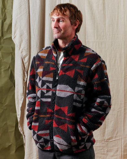 Saltrock Wye Aztec - Mens Recycled Fleece - Multi