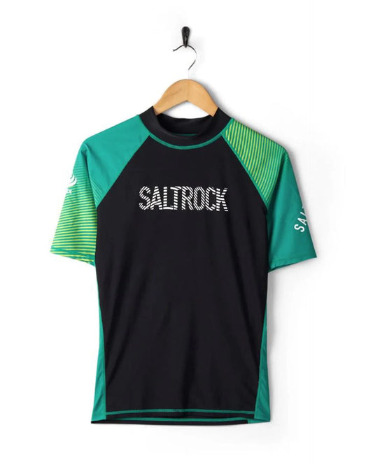 Saltrock Men's DNA Wave SS Rash Vest - (Black/Green)