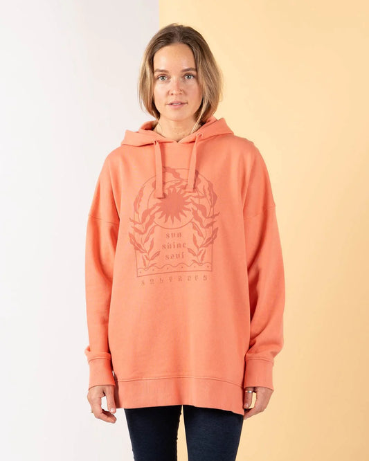 Saltrock Sunshine Soul - Womens Pop Hoodie (Coral)