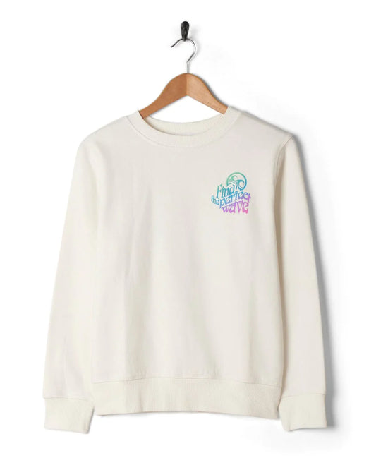 Saltrock Womens 'Find the Perfect Wave' Sweatshirt - (White)