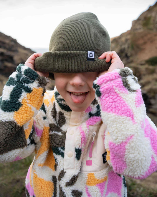 Saltrock Lizi - Kids Recycled Borg 1/4 Fleece (Multi)