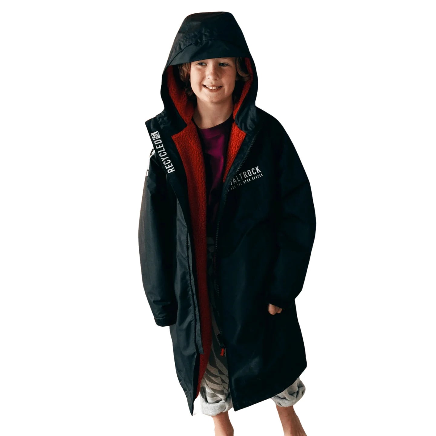 Saltrock - Recycled Changing Robe - Black/Red