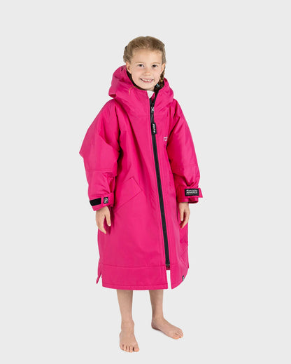 DryRobe Advance Long Sleeve Changing Robe Kids (Pink/Light Grey)