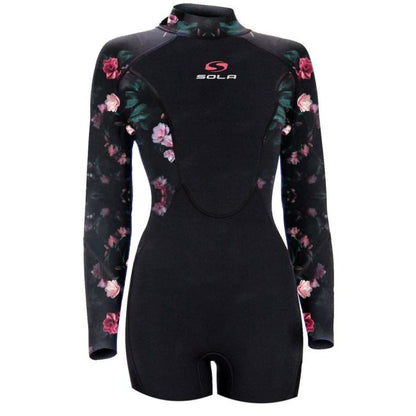 Sola Ignite 3/2mm Ladies Spring suit (Black/Floral)