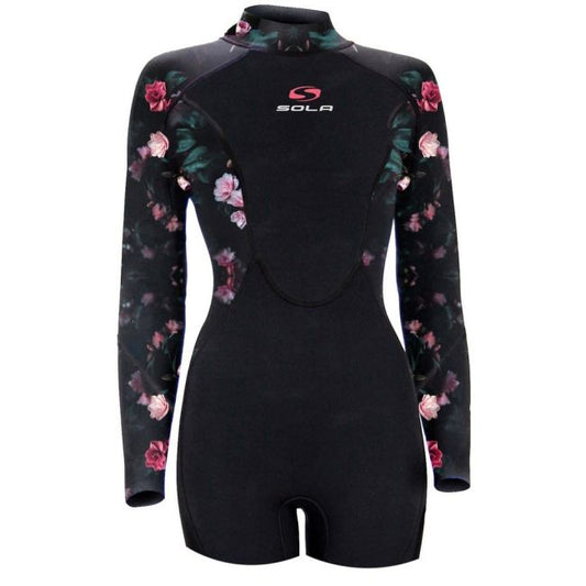 Sola Ignite 3/2mm Ladies Spring suit (Black/Floral)