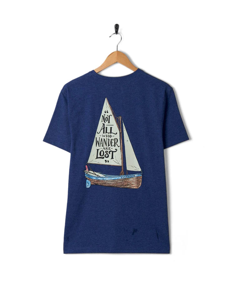 Saltrock Lost Ships Short Sleeve T-Shirt (Navy)