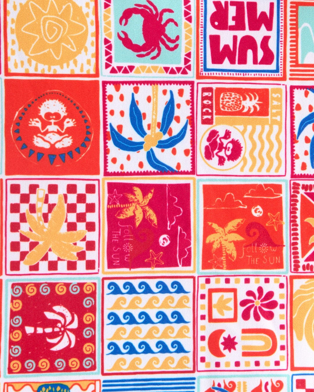 Saltrock Tiles - Kids UPF Recycled Rashvest (Pink)
