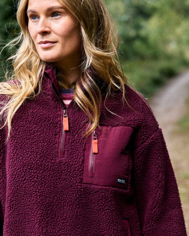 Saltrock Zella - Womens Recycled Fleece (Burgundy)