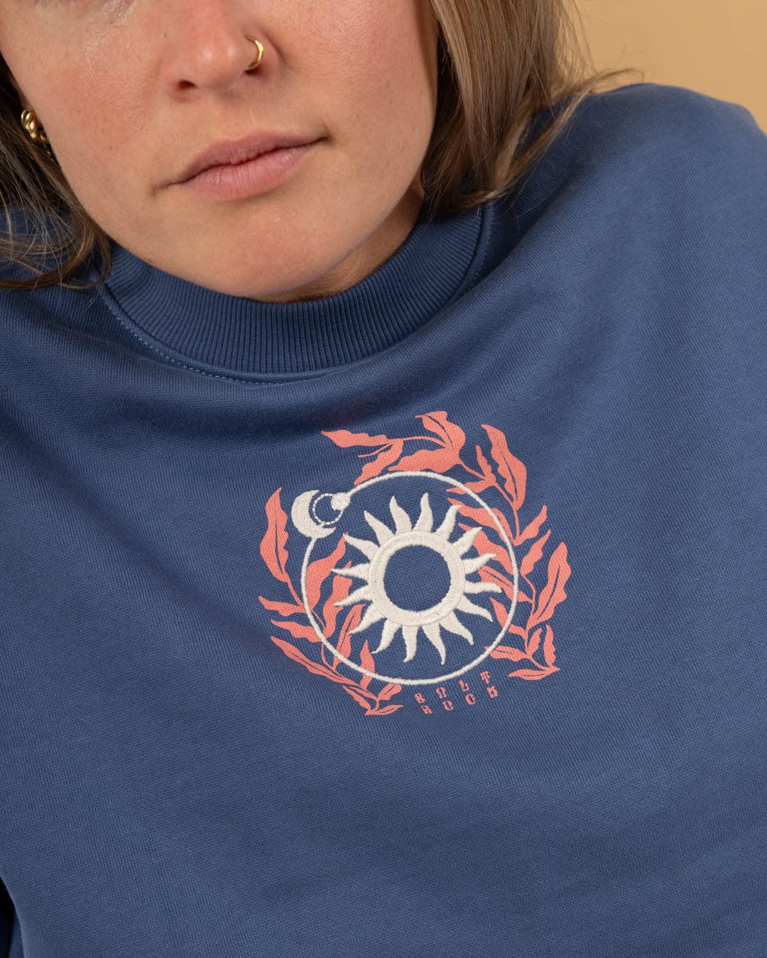 Saltrock Shine - Womens Embroidered Sweatshirt (Blue)