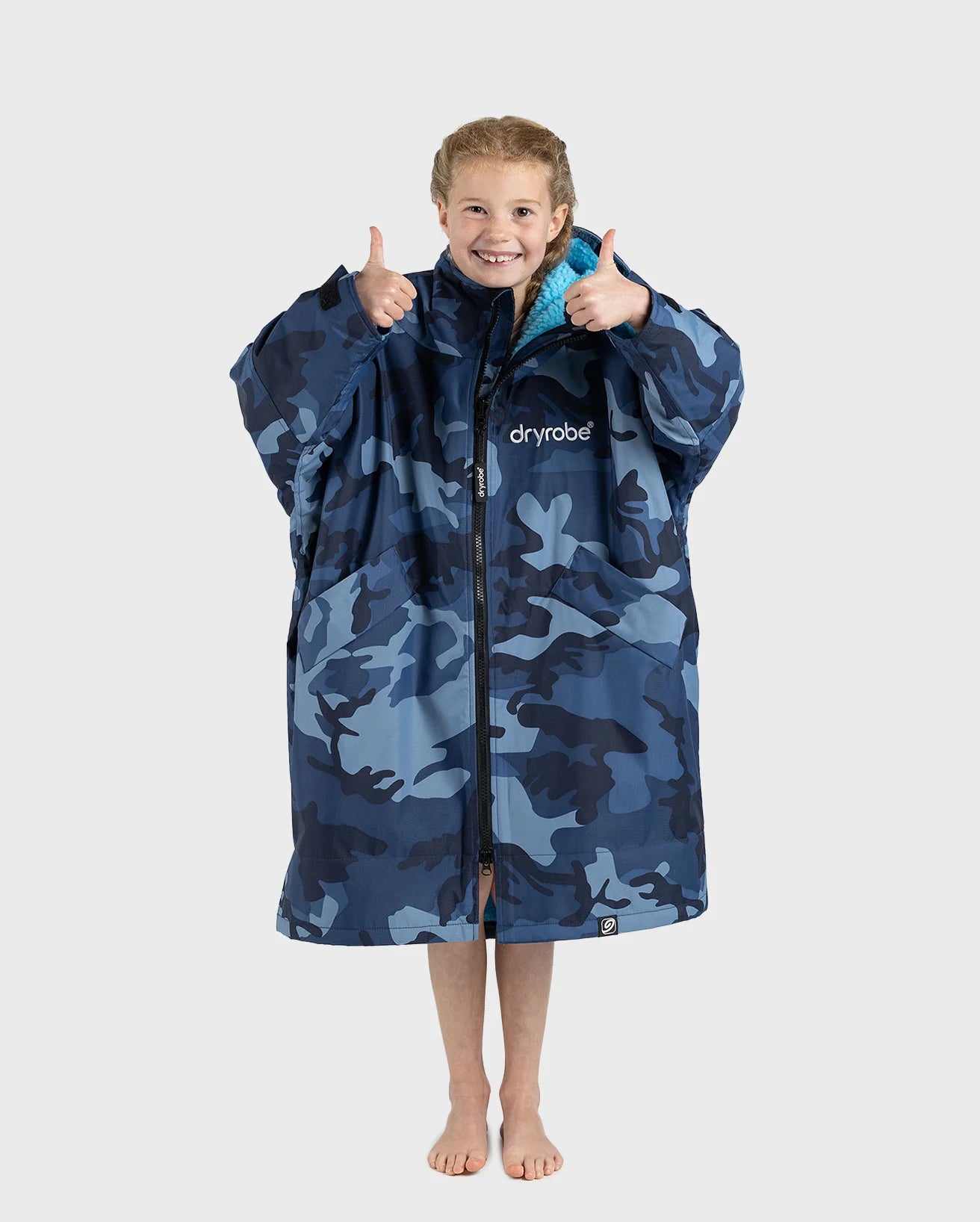 DryRobe Advance Long Sleeve Changing Robe Kids (Blue Camo)
