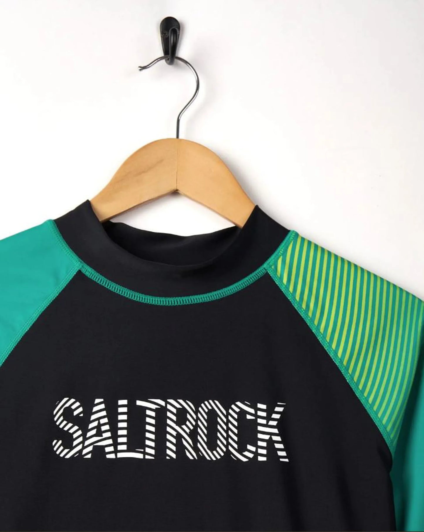 Saltrock Men's DNA Wave SS Rash Vest - (Black/Green)