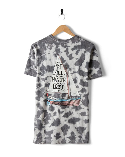 Saltrock Lost Ships Short Sleeve T-Shirt (Tie Dye Grey)