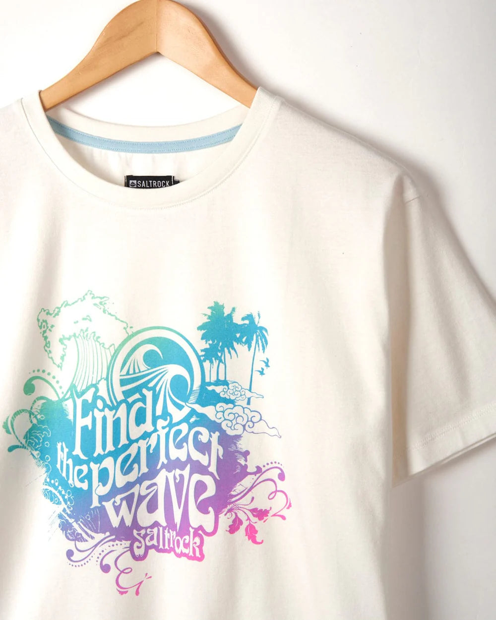 Saltrock Womens 'Find the Perfect Wave' T-Shirt - (White)