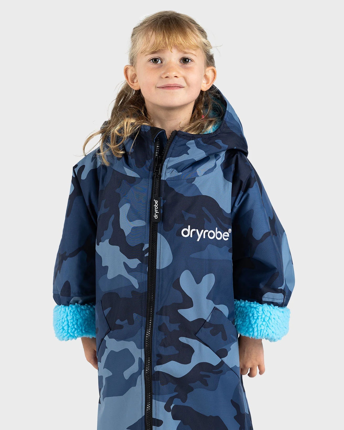DryRobe Advance Long Sleeve Changing Robe Kids (Blue Camo)