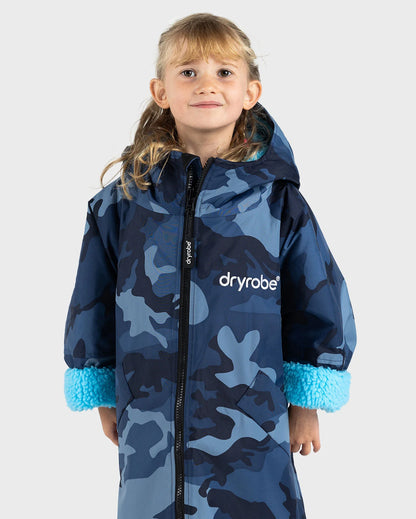 DryRobe Advance Long Sleeve Changing Robe Kids (Blue Camo)