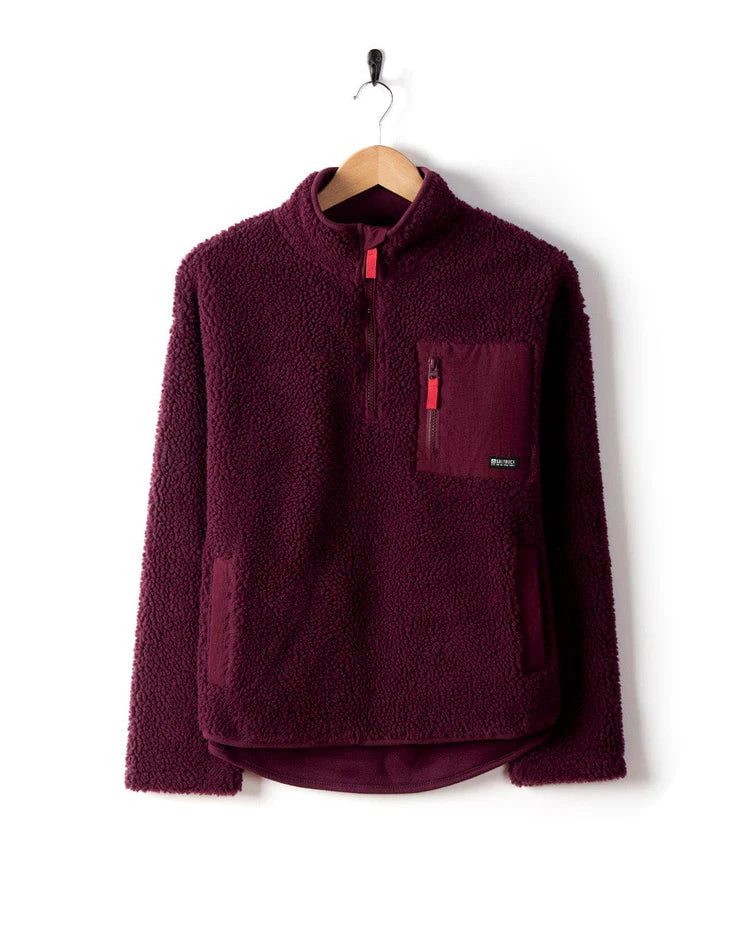 Saltrock Zella - Womens Recycled Fleece (Burgundy)