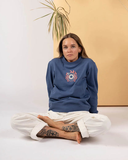 Saltrock Shine - Womens Embroidered Sweatshirt (Blue)