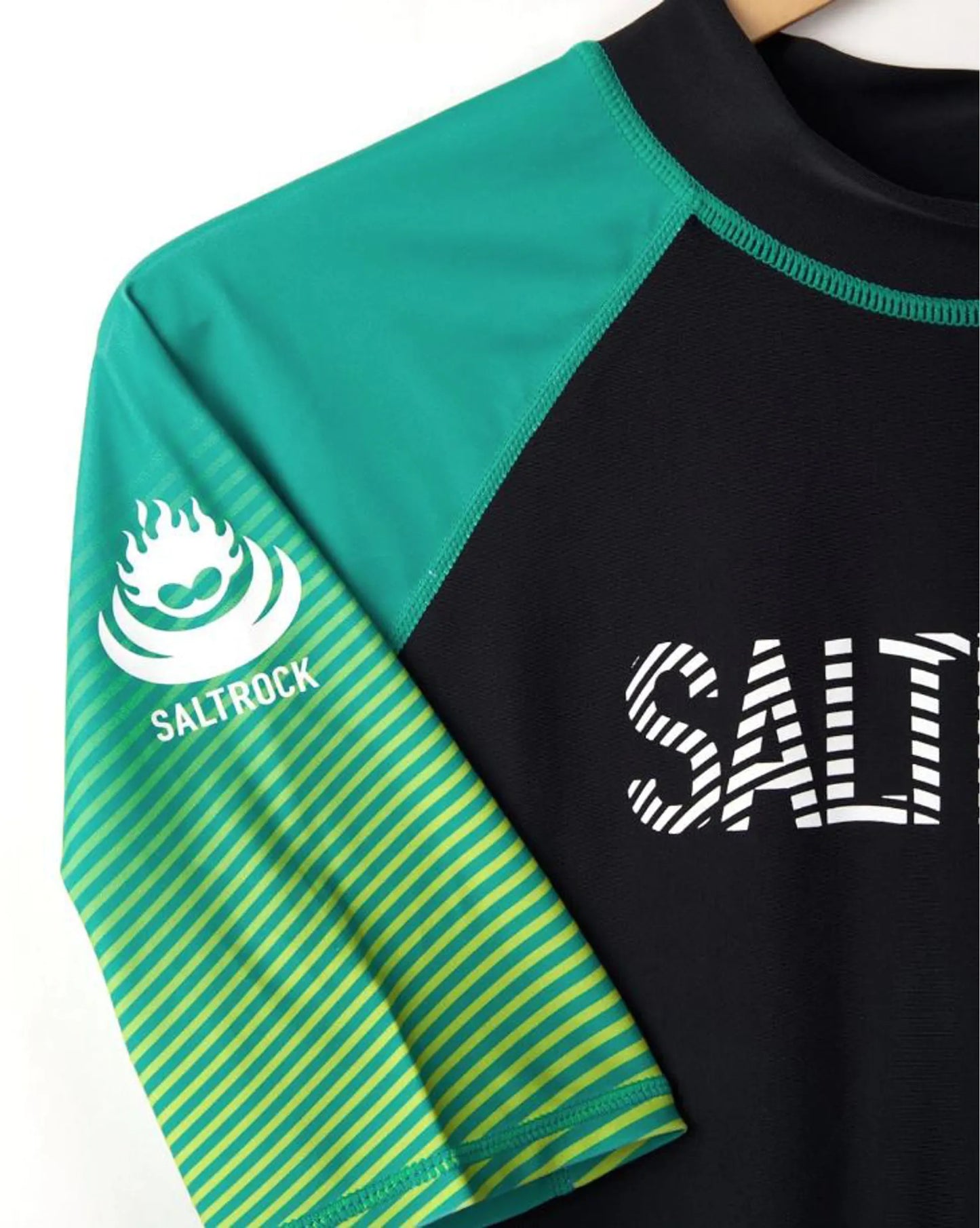 Saltrock Men's DNA Wave SS Rash Vest - (Black/Green)