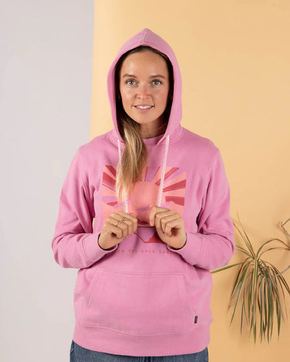 Saltrock Open Spaces - Womens Pop Hoodie (Pink)