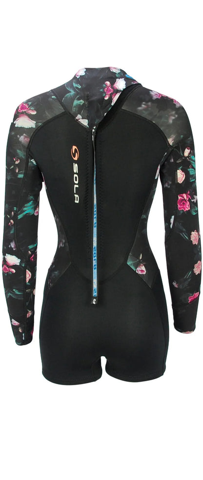 Sola Ignite 3/2mm Ladies Spring suit (Black/Floral)