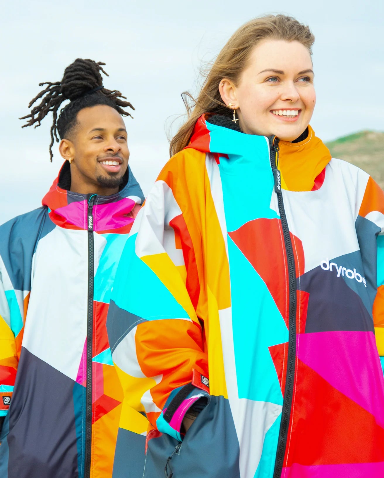 DryRobe Advanced Long Sleeve Abstract Print Changing Robe