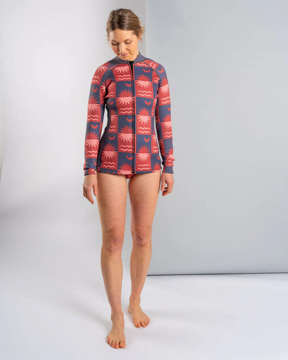 Saltrock Women's Equinox Wetsuit Jacket (Dark Grey/Orange)