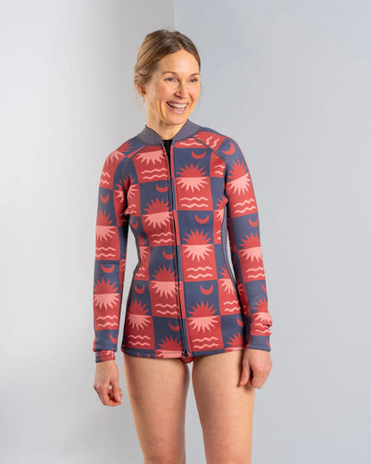 Saltrock Women's Equinox Wetsuit Jacket (Dark Grey/Orange)