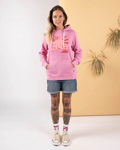 Saltrock Open Spaces - Womens Pop Hoodie (Pink)