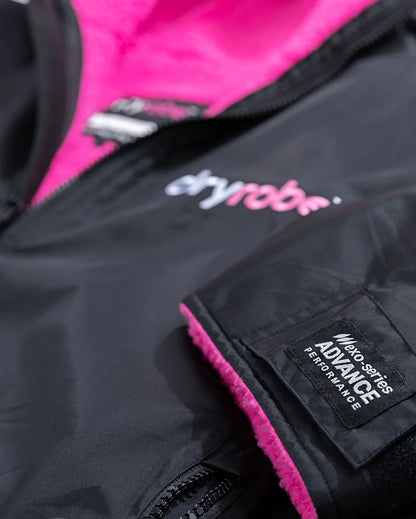 DryRobe Advance Long Sleeve Changing Robe (Black/Pink)